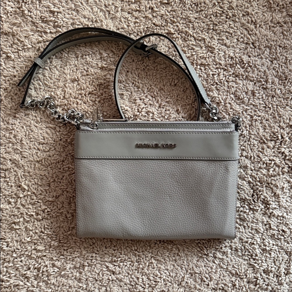 Michael Kors gray Crossbody Bag with Chain Strap